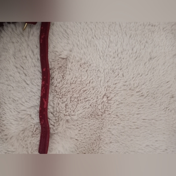 Michael Kors Retro 70s Velvet Soft Suede Burgundy Red Gold Stacked Platform - Picture 6 of 7